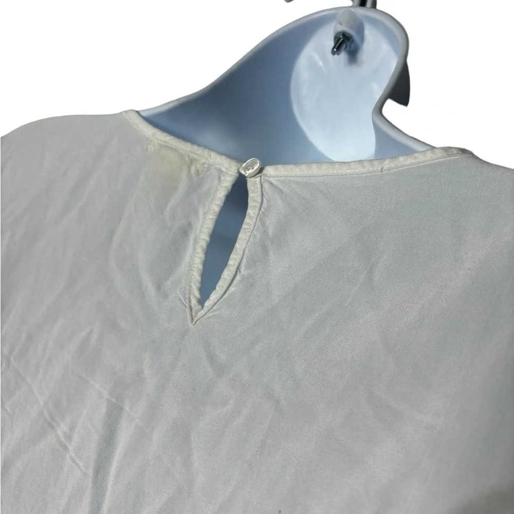 Sundance Catalog White Sheer Long Sleeve Boho Tunic Shirt Blouse Size Small - Picture 7 of 7